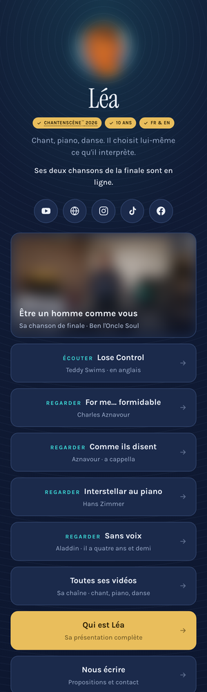 La page de liens de Maël